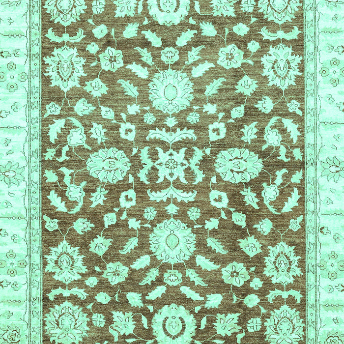 Machine Washable Oriental Turquoise Traditional Area Rugs, wshabs3341turq