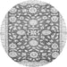 Round Oriental Gray Traditional Rug, abs3341gry