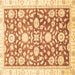 Square Oriental Brown Traditional Rug, abs3341brn