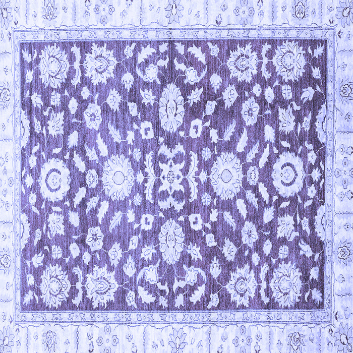 Square Oriental Blue Traditional Rug, abs3341blu