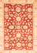 Machine Washable Oriental Orange Traditional Area Rugs, wshabs3341org