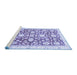 Sideview of Machine Washable Oriental Blue Traditional Rug, wshabs3341blu