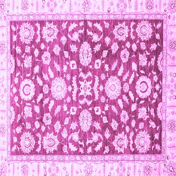 Square Machine Washable Oriental Purple Traditional Area Rugs, wshabs3341pur