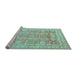 Sideview of Machine Washable Oriental Light Blue Traditional Rug, wshabs3342lblu