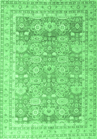 Oriental Emerald Green Traditional Rug, abs3342emgrn