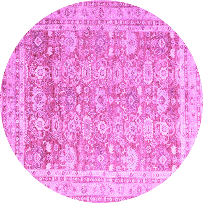 Round Oriental Purple Traditional Rug, abs3342pur