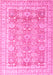 Machine Washable Oriental Pink Traditional Rug, wshabs3342pnk