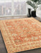 Abstract Orange Oriental Rug in Family Room, abs3342