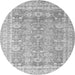 Round Oriental Gray Traditional Rug, abs3342gry