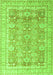 Machine Washable Oriental Green Traditional Area Rugs, wshabs3342grn