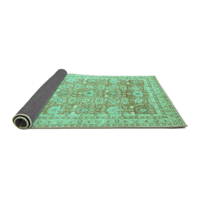 Sideview of Oriental Turquoise Traditional Rug, abs3342turq