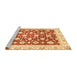 Sideview of Machine Washable Abstract Orange Red Rug, wshabs3343