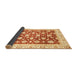 Sideview of Abstract Orange Red Oriental Rug, abs3343