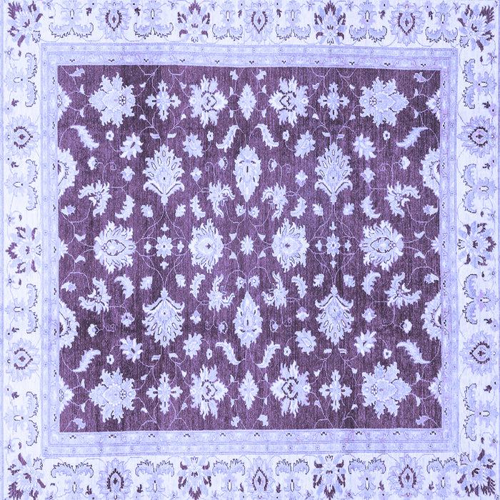 Square Oriental Blue Traditional Rug, abs3343blu