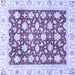 Square Oriental Blue Traditional Rug, abs3343blu