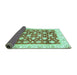 Sideview of Oriental Turquoise Traditional Rug, abs3343turq