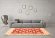 Machine Washable Oriental Orange Traditional Area Rugs in a Living Room, wshabs3343org