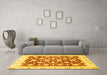 Machine Washable Oriental Yellow Traditional Rug in a Living Room, wshabs3343yw