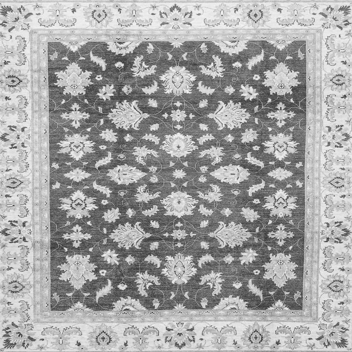 Square Oriental Gray Traditional Rug, abs3343gry