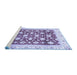 Sideview of Machine Washable Oriental Blue Traditional Rug, wshabs3343blu