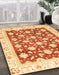 Abstract Orange Red Oriental Rug in Family Room, abs3343