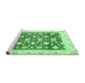 Sideview of Machine Washable Oriental Emerald Green Traditional Area Rugs, wshabs3343emgrn