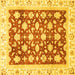 Square Oriental Yellow Traditional Rug, abs3343yw