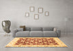 Machine Washable Oriental Brown Traditional Rug in a Living Room,, wshabs3343brn