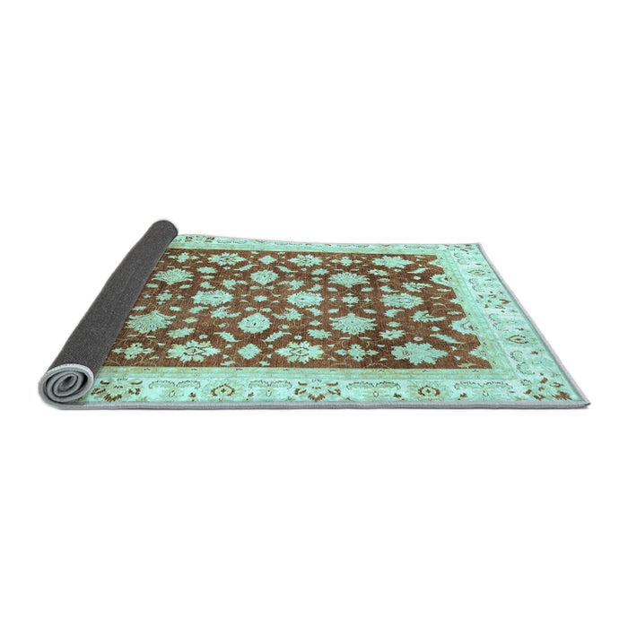 Sideview of Oriental Light Blue Traditional Rug, abs3343lblu