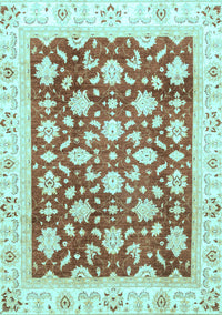 Oriental Light Blue Traditional Rug, abs3343lblu