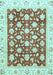 Oriental Light Blue Traditional Rug, abs3343lblu