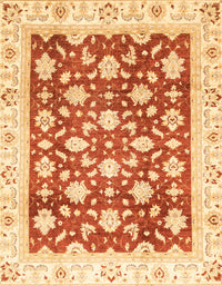 Machine Washable Abstract Orange Red Rug, wshabs3343