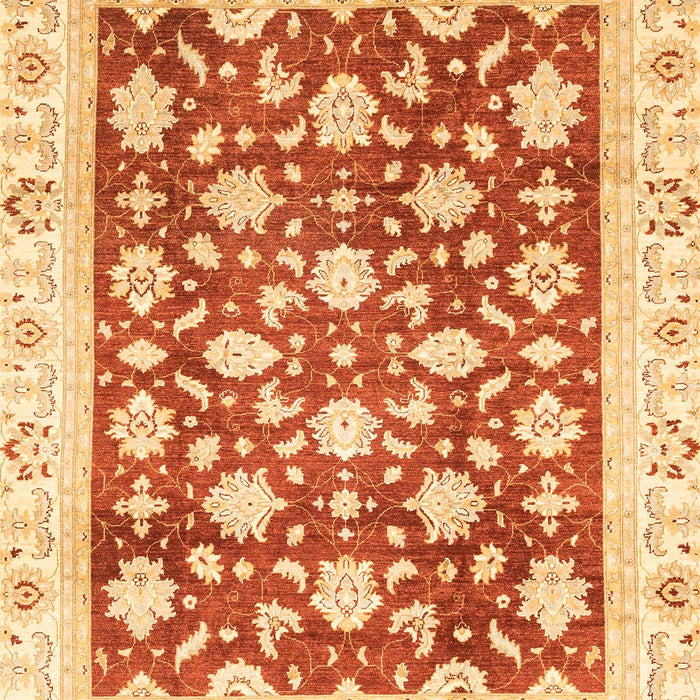 Machine Washable Abstract Orange Red Rug, wshabs3343