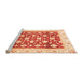 Sideview of Machine Washable Oriental Orange Traditional Area Rugs, wshabs3343org