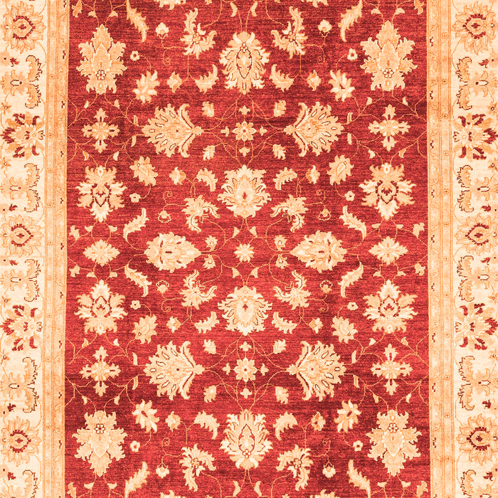 Machine Washable Oriental Orange Traditional Area Rugs, wshabs3343org