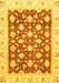 Machine Washable Oriental Yellow Traditional Rug, wshabs3343yw