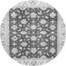 Round Oriental Gray Traditional Rug, abs3343gry