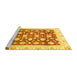 Sideview of Machine Washable Oriental Yellow Traditional Rug, wshabs3343yw