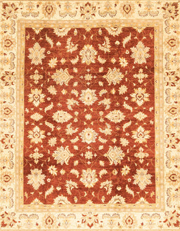 Abstract Orange Red Oriental Rug, abs3343
