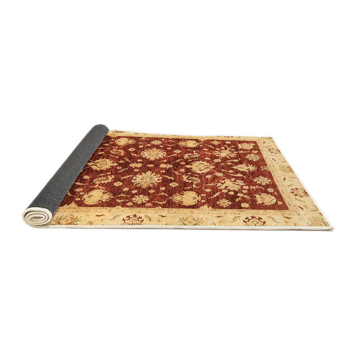 Sideview of Abstract Saffron Yellow Oriental Rug, abs3344