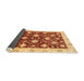 Sideview of Abstract Saffron Yellow Oriental Rug, abs3344