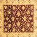 Square Machine Washable Oriental Brown Traditional Rug, wshabs3344brn