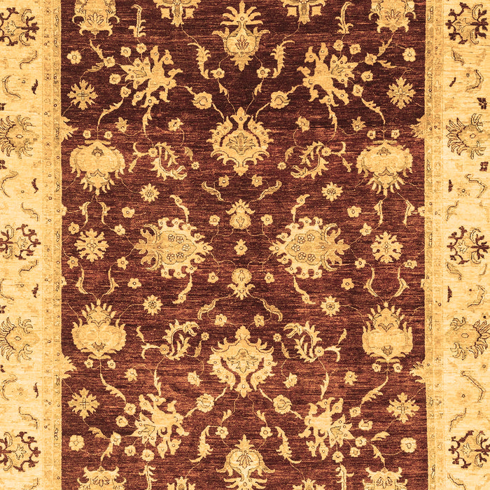Machine Washable Oriental Brown Traditional Rug, wshabs3344brn