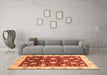 Machine Washable Oriental Orange Traditional Area Rugs in a Living Room, wshabs3344org