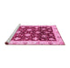 Sideview of Machine Washable Oriental Pink Traditional Rug, wshabs3344pnk