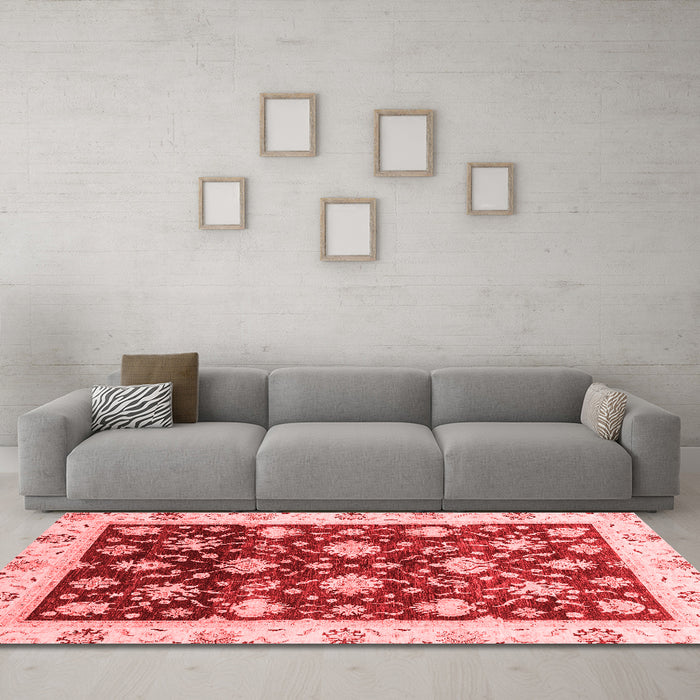 Traditional Red Washable Rugs