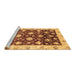 Sideview of Machine Washable Oriental Brown Traditional Rug, wshabs3344brn