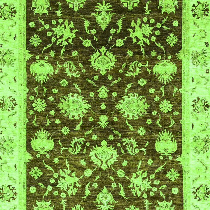 Machine Washable Oriental Green Traditional Area Rugs, wshabs3344grn