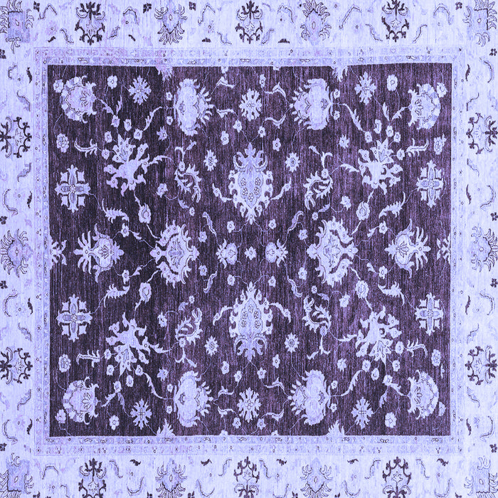 Square Machine Washable Oriental Blue Traditional Rug, wshabs3344blu