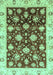 Machine Washable Oriental Turquoise Traditional Area Rugs, wshabs3344turq